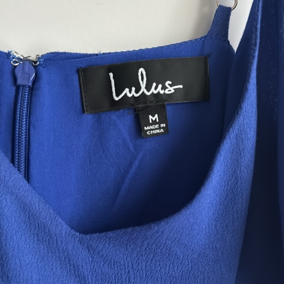 Lulu’s Island Song Washed Royal Blue Sleeveless Tiered Midi Dress - Size M - Picture 4 of 6
